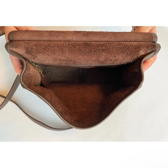 Vintage Coach Brown Leather Court Willis Bag No. F13-9927 Crossbody, Top Handle - Picture 7 of 9